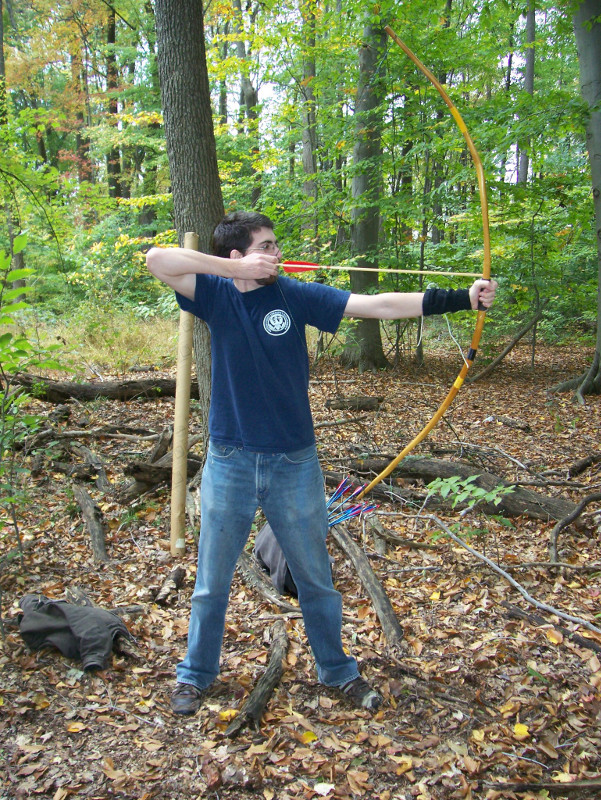 Archery in the forest.